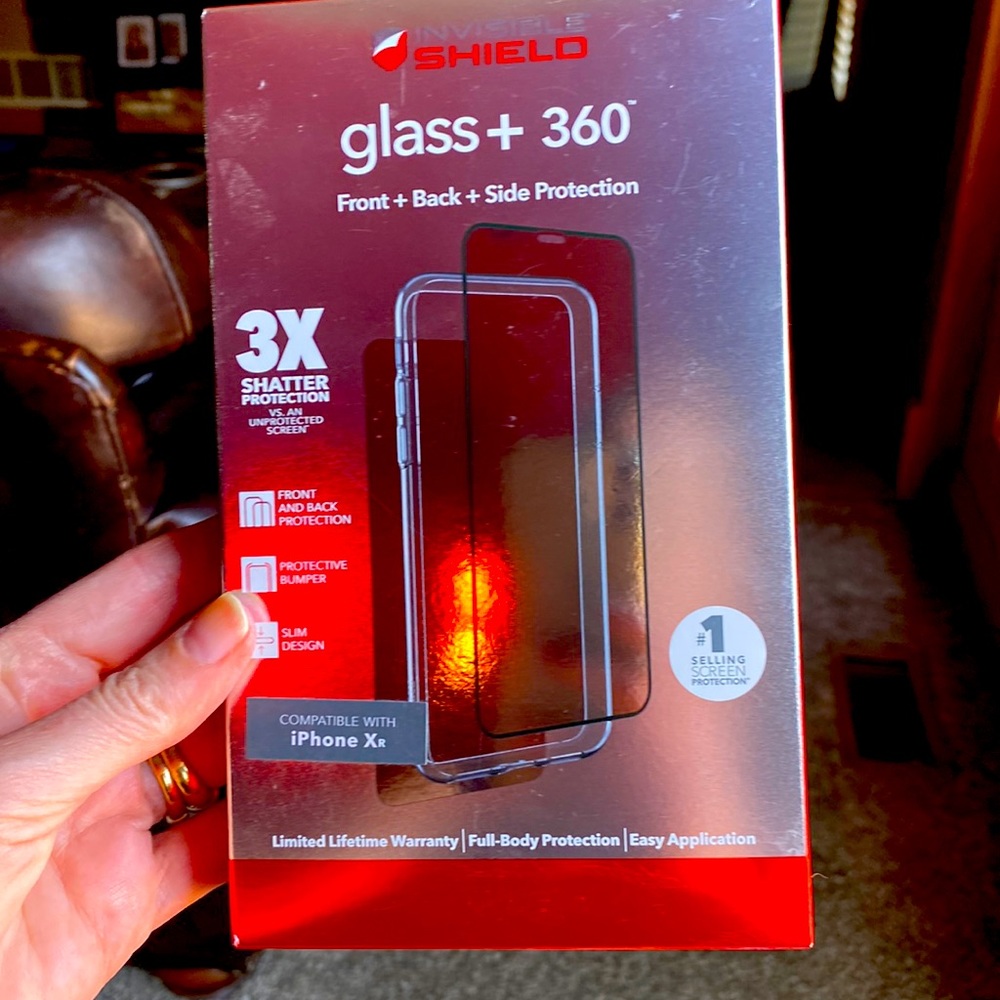 I phone XR glass + 360 protection